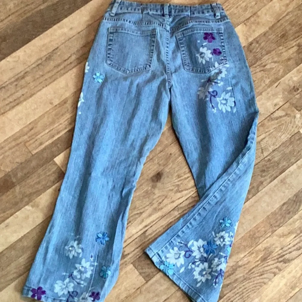 🌵Arizona Jeans Co. Embroidered JEANS 😎 Really COOL ⚠️ SZ  8-10 IMO